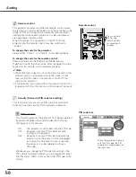 Preview for 50 page of Sanyo PLC-XE50 Owner'S Manual