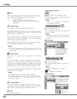 Preview for 52 page of Sanyo PLC-XE50 Owner'S Manual