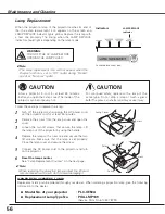 Preview for 56 page of Sanyo PLC-XE50A Owner'S Manual