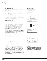 Preview for 50 page of Sanyo PLC-XF100 Owner'S Manual