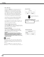 Preview for 54 page of Sanyo PLC-XF100 Owner'S Manual