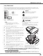 Preview for 61 page of Sanyo PLC-XF100 Owner'S Manual