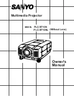 Sanyo PLC-XF10N Owner'S Manual preview