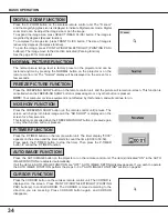 Preview for 34 page of Sanyo PLC-XF10N Owner'S Manual