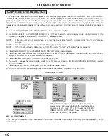 Preview for 40 page of Sanyo PLC-XF10N Owner'S Manual