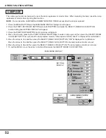 Preview for 52 page of Sanyo PLC-XF10N Owner'S Manual