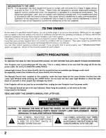 Preview for 2 page of Sanyo PLC-XF10NZ User Manual