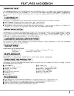 Preview for 5 page of Sanyo PLC-XF10NZ User Manual