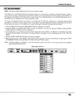 Preview for 45 page of Sanyo PLC-XF10NZ User Manual