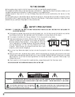 Предварительный просмотр 2 страницы Sanyo PLC-XF31 Owner'S Manual