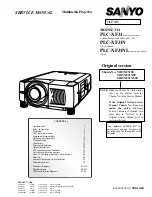 Preview for 1 page of Sanyo PLC-XF31 Service Manual