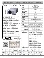 Предварительный просмотр 1 страницы Sanyo PLC-XF31 Specifications
