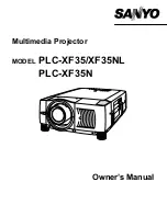 Sanyo PLC-XF35 Owner'S Manual preview