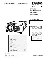 Sanyo PLC-XF35 Service Manual preview