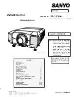 Preview for 1 page of Sanyo PLC-XF40 Service Manual