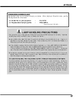 Preview for 47 page of Sanyo PLC-XF41 Owner'S Manual