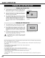 Предварительный просмотр 22 страницы Sanyo PLC-XF45 Owner'S Manual