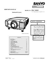 Preview for 1 page of Sanyo PLC-XF45 Service Manual