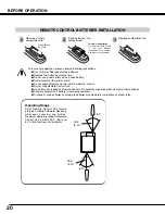 Preview for 20 page of Sanyo PLC-XF46E Owner'S Manual