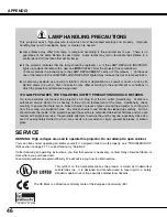 Предварительный просмотр 46 страницы Sanyo PLC-XF46E Owner'S Manual