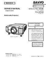 Sanyo PLC-XF46E Service Manual preview