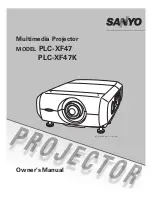 Sanyo PLC-XF47 Owner'S Manual preview