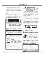 Preview for 4 page of Sanyo PLC-XF47 Owner'S Manual