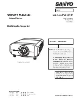 Sanyo PLC-XF47 Service Manual preview