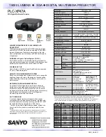 Sanyo PLC-XF47A Specification Sheet preview