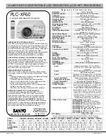 Sanyo PLC-XF60 Specifications preview