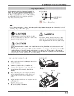 Предварительный просмотр 61 страницы Sanyo PLC-XK2200 Owner'S Manual