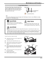 Preview for 61 page of Sanyo PLC-XK3010 Owner'S Manual