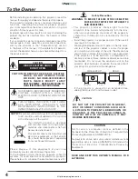 Preview for 4 page of Sanyo PLC-XL45 Owner'S Manual