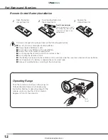 Preview for 12 page of Sanyo PLC-XL45 Owner'S Manual