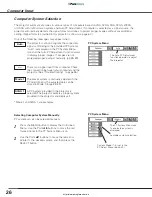 Preview for 26 page of Sanyo PLC-XL45 Owner'S Manual