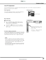 Preview for 27 page of Sanyo PLC-XL45 Owner'S Manual