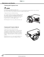 Preview for 52 page of Sanyo PLC-XL45 Owner'S Manual