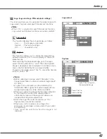 Preview for 47 page of Sanyo PLC-XL50 Owner'S Manual