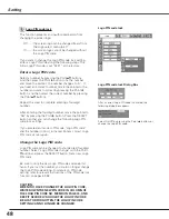 Preview for 48 page of Sanyo PLC-XL50 Owner'S Manual