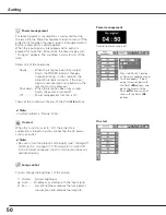 Preview for 50 page of Sanyo PLC-XL50 Owner'S Manual