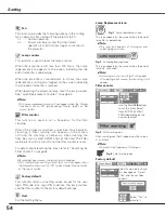 Preview for 54 page of Sanyo PLC-XL50 Owner'S Manual