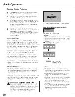 Preview for 20 page of Sanyo PLC-XL50A Owner'S Manual