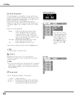 Preview for 50 page of Sanyo PLC-XL50A Owner'S Manual