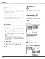 Preview for 54 page of Sanyo PLC-XL50A Owner'S Manual