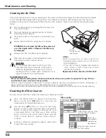 Preview for 56 page of Sanyo PLC-XL50A Owner'S Manual