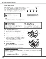 Preview for 58 page of Sanyo PLC-XL50A Owner'S Manual