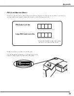 Preview for 71 page of Sanyo PLC-XL50A Owner'S Manual