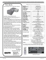 Sanyo PLC-XL51 - 2700 Lumens Specifications preview