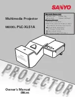 Preview for 1 page of Sanyo PLC-XL51A Owner'S Manual