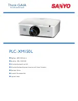 Sanyo PLC-XM150L Specifications preview
